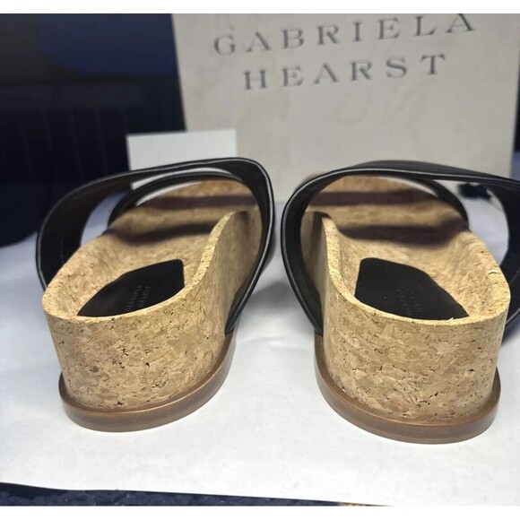Gabriela Hearst Striker Platform Sandal Black Leather Cork with Bag EU44 11 $690 - Picture 11 of 13